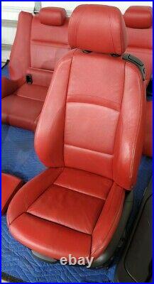 07-10 OEM BMW E92 Door Panels Sport Seats Front Rear RED Interior FULL SET