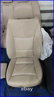 07-11 BMW E90 Front & Rear with Door Cards Seats Interior White Oyster 328i 335i