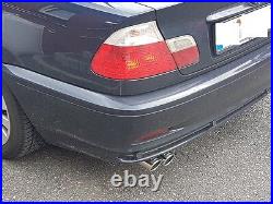 2 Exhaust Panel Tail Pipes for BMW E46 Cabriolet Stainless Steel 2 3/4in Sport
