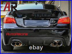 3D STYLE QUAD CARBON REAR DIFFUSER Lip BMW E60 E61 M TECH SPORT BUMPER ONLY