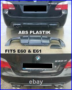 ABS Plastik BMW E60 E61 rear diffuser mtech sport spoiler lip 1 2 4 exhaust