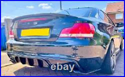 BMW 1 Series Coupe E82 Gloss Black Rear Diffuser Lip Valance Bumper M Sport 7-13