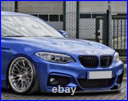 BMW 2 F22 F23 M SPORT Front Splitter (Gloss Black) ABS PLASTIC (2013 Upwards)
