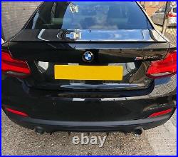 BMW 2 SERIES F22 F23 M SPORT M240i PERFORMANCE DUAL REAR DIFFUSER MATTE BLACK