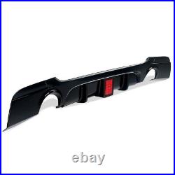 BMW 3 Series 335i Style E92 E93 M Sport Gloss Black Rear Valance Diffuser With LED