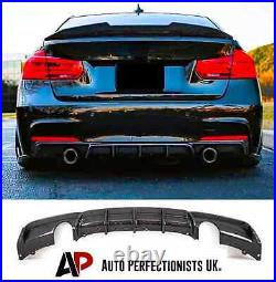 BMW 3 Series F30 F31 M Sport Carbon Fibre Rear Valance Diffuser Dual Exit 11-19