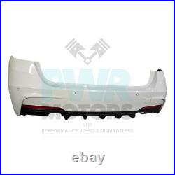 BMW 3 Series F31 M Sport Rear Bumper Twin Exhaust Cutout Alpine White 8056577