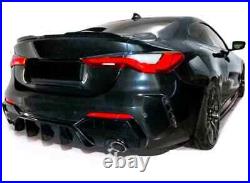 BMW 4 Series G22 G23 Gloss Black Rear Diffuser Lip Valance Bumper M Sport 2020+