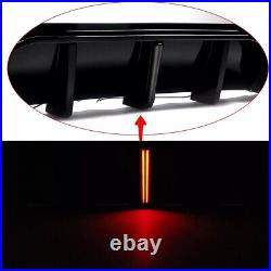 BMW 4 Series G22 G23 Gloss Black Rear Diffuser Lip Valance Bumper M Sport WithLED