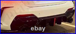 BMW 4 Series G22 G23 Gloss Black Rear Diffuser Lip Valance Bumper M Sport WithLED