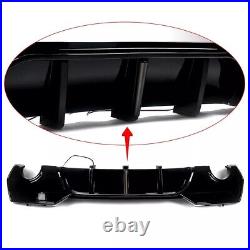 BMW 4 Series G22 G23 Gloss Black Rear Diffuser Lip Valance Bumper M Sport WithLED