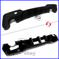 BMW 4 Series G22 G23 Gloss Black Rear Diffuser Lip Valance Bumper M Sport WithLED