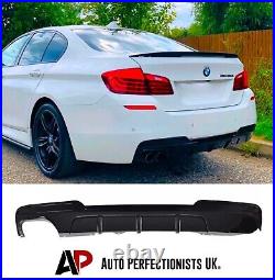 BMW 5 Series F10 F11 M Sport Gloss Black Rear Valance Diffuser Twin Exit 2010-17