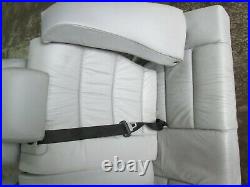 BMW E36 328 sport coupe rear seat backs, headrests + base in silver grey leather