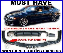 BMW E39 FRONT BUMPER Lip Spoiler splitter M5 HM ABS plast + rear diffuser sport