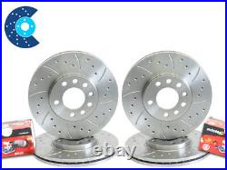 BMW E60 530D Front Rear Drilled Grooved Brake Discs 324mm