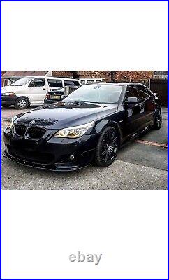 BMW E60 E61 M-Sport FRONT LIP SPLITTER (GLOSS BLACK) ABS PLASTIC (03-10)