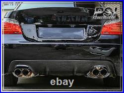 BMW E60 E61 M-Tech Sport Bumper 3D Style QUAD Carbon Rear Diffuser Spoiler Lip