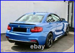 BMW F22 2 Series M Sport M Performance Style Gloss Black Rear Diffuser Twin Exha