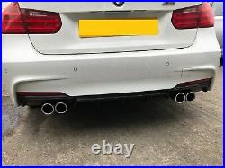 BMW F30 F31 saloon touring quad style m3 look sports 4 tip exhaust installed