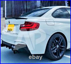 BMW'M Sport' 2 Series M2 F22 F87 Carbon Fibre M4 Style Boot Lip Spoiler 2014-21