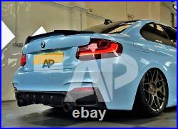 BMW'M Sport' 2 Series M2 F22 F87 Gloss Black M4 Style Boot Lip Spoiler 2014-21