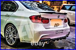 BMW'M Sport' 3 Series M3 F30 F80 Carbon Fibre M4 Style Boot Lip Spoiler 2011-19