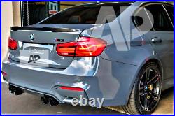 BMW'M Sport' 3 Series M3 F30 F80 Gloss Black M4 Style Boot Lip Spoiler 2011-19