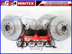 BMW M135i M140i M235i M SPORT FRONT REAR DRILLED BRAKE DISCS MINTEX PADS SENSOR