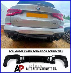 BMW X3 G01 M Sport X3M Style Gloss Black Rear Diffuser Lip Valance BMW X3 G01 M Sport X3M Style Gloss Black Rear Diffuser Lip Valance
