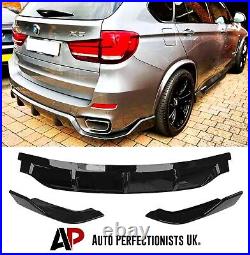 BMW X5 F15 X5M Gloss Black Rear Diffuser Lip Valance Bumper + Side Spats M Sport