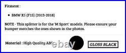 BMW X5 F15 X5M Gloss Black Rear Diffuser Lip Valance Bumper + Side Spats M Sport