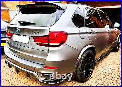 BMW X5 F15 X5M Gloss Black Rear Diffuser Lip Valance Bumper + Side Spats M Sport