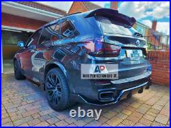 BMW X5 F15 X5M Gloss Black Rear Diffuser Lip Valance Bumper + Side Spats M Sport