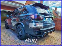 BMW X5 F15 X5M Gloss Black Rear Diffuser Lip Valance Bumper + Side Spats M Sport