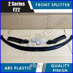 Bmw 2 Series F22 F23 Front Diffuser Splitter Lip Gloss Black M Sport 2013-18