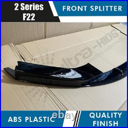 Bmw 2 Series F22 F23 Front Diffuser Splitter Lip Gloss Black M Sport 2013-18
