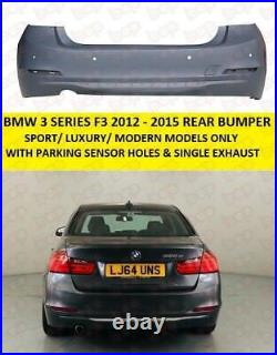 Bmw 3 Series F30 2012 2015 Rear Bumper Primed Luxury Sport Models 51127312733