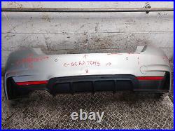 Bmw 4 Series F32 3dr Coupe M-sport Complete Rear Bumper In Silver A83 2014