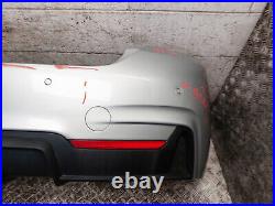 Bmw 4 Series F32 3dr Coupe M-sport Complete Rear Bumper In Silver A83 2014