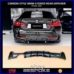 Bmw 4 Series F32 F33 F36 Performance M Sport Rear Diffuser Lip Carbon Look