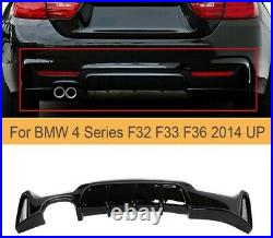 Bmw 4 Series F32 F33 F36 Performance M Sport Rear Diffuser Valance Gloss Black
