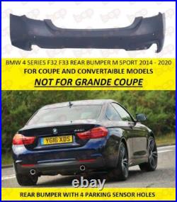 Bmw 4 Series Rear Bumper M Sport With Parking Sensors F32 F33 2014 2020
