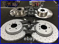 Bmw 535d M Sport E60 E61 Cross Drilled Performance Brake Disc Pads Front Rear