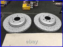 Bmw 535d M Sport E60 E61 Cross Drilled Performance Brake Disc Pads Front Rear