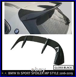 Bmw X1 F48 Mp Rear Roof Spoiler Sports Lip Gloss Black 16-19 Oem Fit Abs