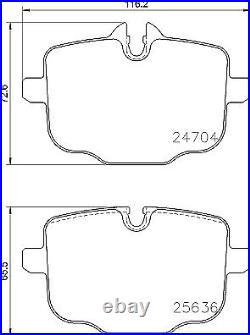 Brake Pads Set fits BMW M550 G30 4.4 Rear 2017 on Brembo 34216867175 34216870552