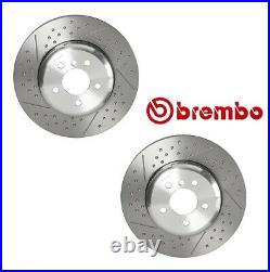 Brembo Pair Set of 2 Rear Dimpled Brake Disc Rotors For BMW F30 F33 F36 M Sport