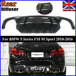 CARBON LOOK For BMW F10 M Sport 2011-2016 Bumper Rear Quad Diffuser Lip M5 Style