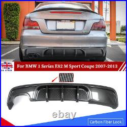 Carbon Look Rear Bumper Diffuser For BMW 1 Series E82 M Sport Coupe 2007-2013